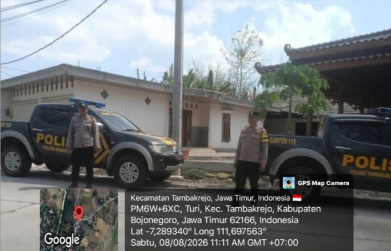 Patroli bersinggungan Gelar Patroli sampai diperbatasan Polsek Tambakrejo laksanakan giat patroli bersinggungan
