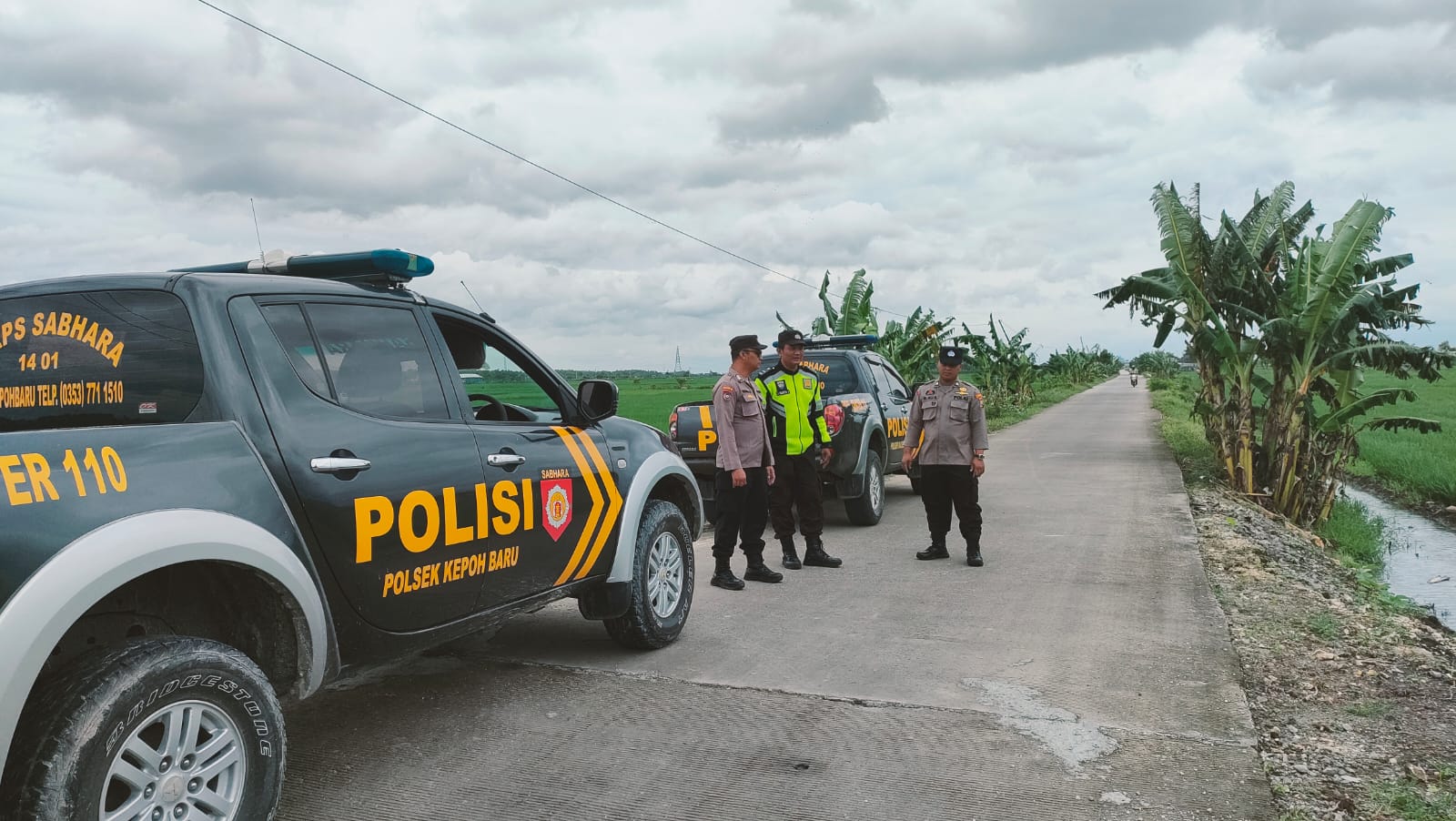 Antisipasi Kriminalitas,Polsek Kepohbaru Laksanakan Patroli Bersinggungan