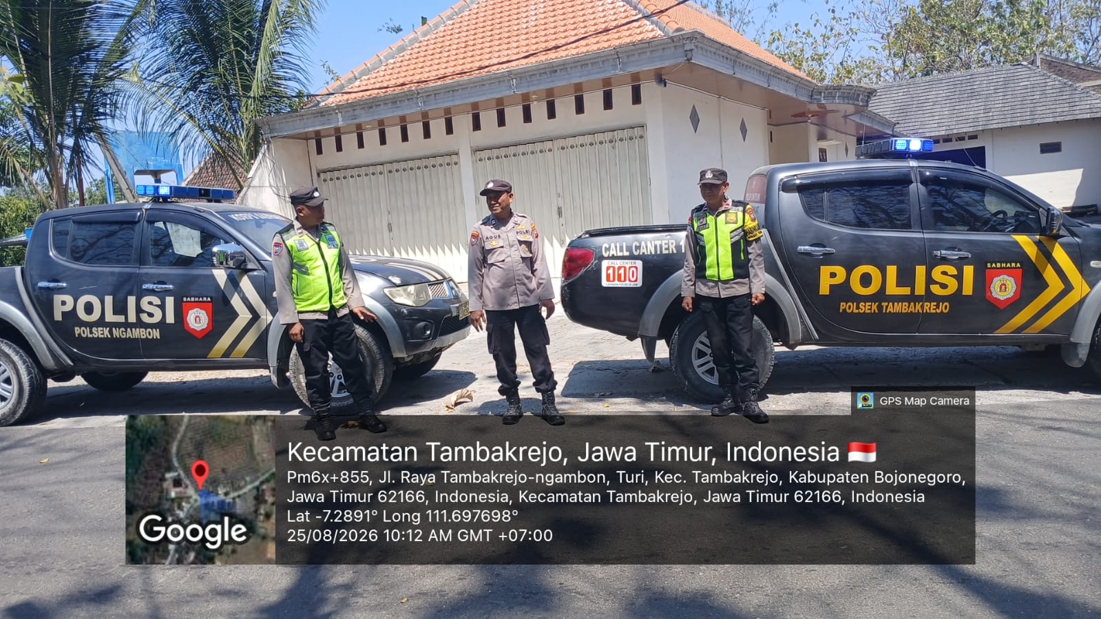 Polsek Ngambon Patroli Bersinggungan dengan Polsek Tambakrejo Guna Antisipasi Kriminalitas