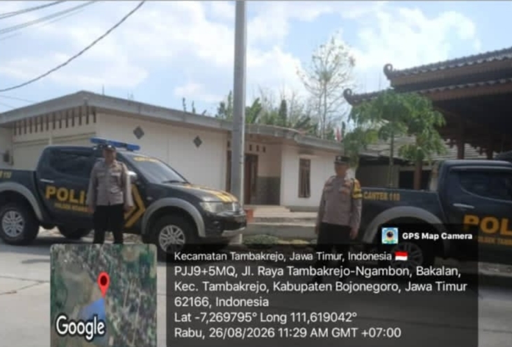 Patroli bersinggungan Gelar Patroli sampai diperbatasan Polsek Tambakrejo laksanakan giat patroli bersinggungan