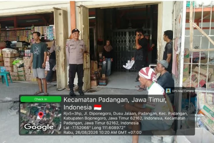 Polsek Padangan Laksanakan Patroli Dialogis, Sampaikan Imbauan Kamtibmas