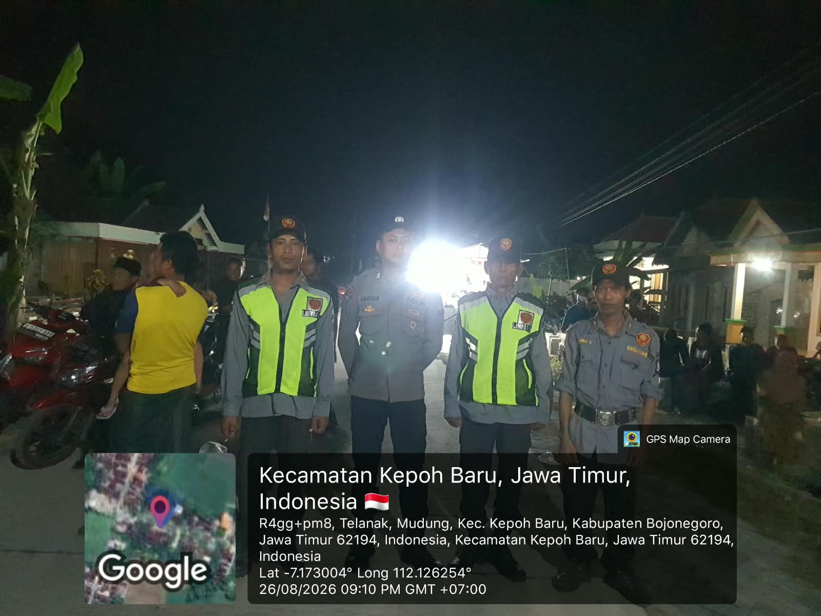 Polsek Kepohbaru Gelar Pengamanan Pentas Seni HUT RI ke-81 di Desa Mudung