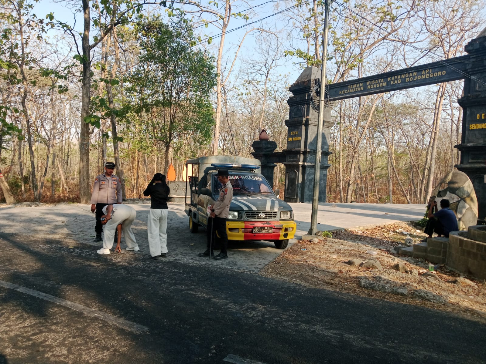 Polsek Ngasem Patroli Obyek Wisata