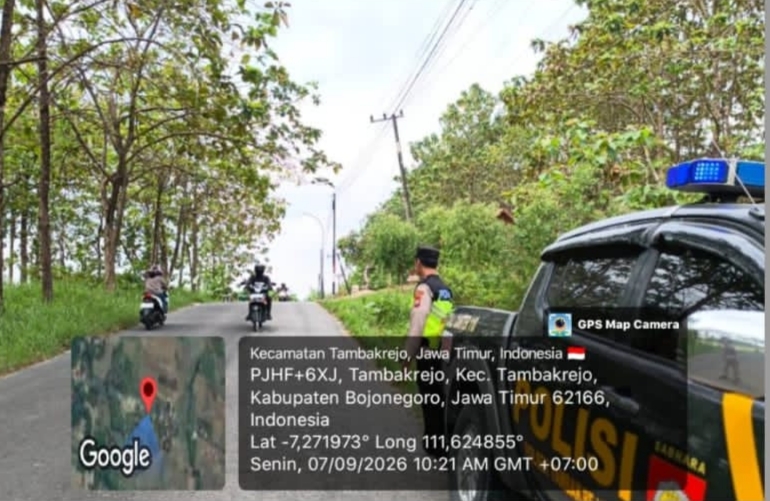 Sapa Siang Cegah kriminal, Polsek Tambakrejo gelar Patroli