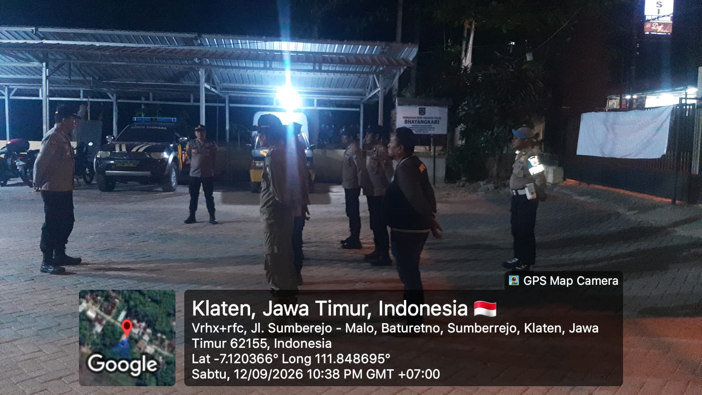 Jaga Kekondusifan Malam Minggu, Kapolsek Trucuk Pimpin Langsung Operasi Cipta Kondisi