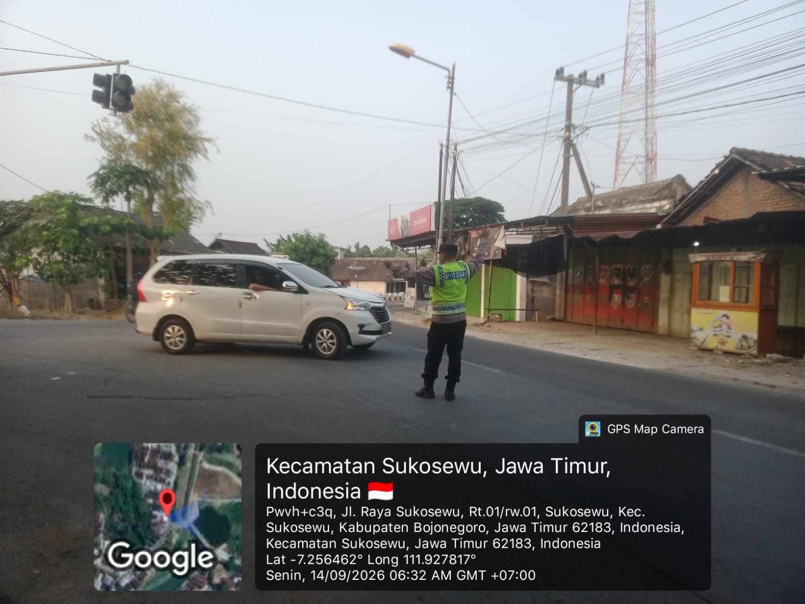 Dalam mengantisipasi 3C polsek Sukosewu laksanakan sapa pagi