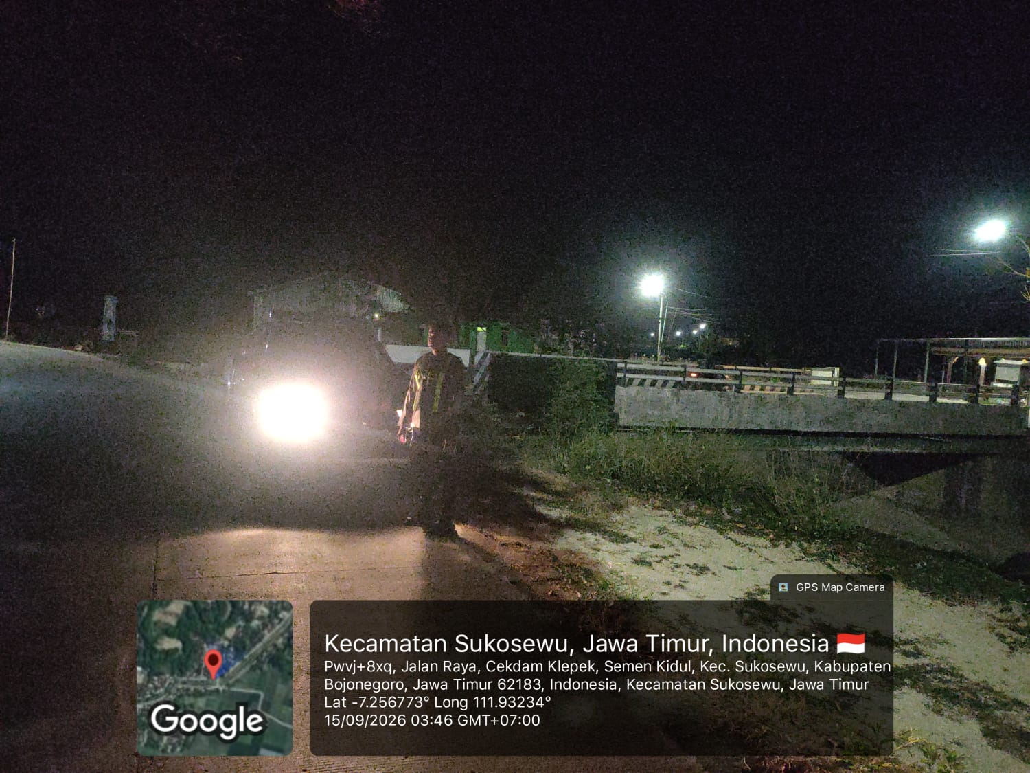 Piket jaga Polsek Sukosewu laksanakan Patroli Malam
