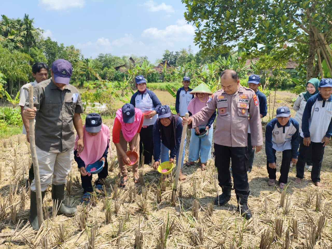 Polsek Malo Perkuat Ketahanan Pangan Melalui Pendampingan Petani