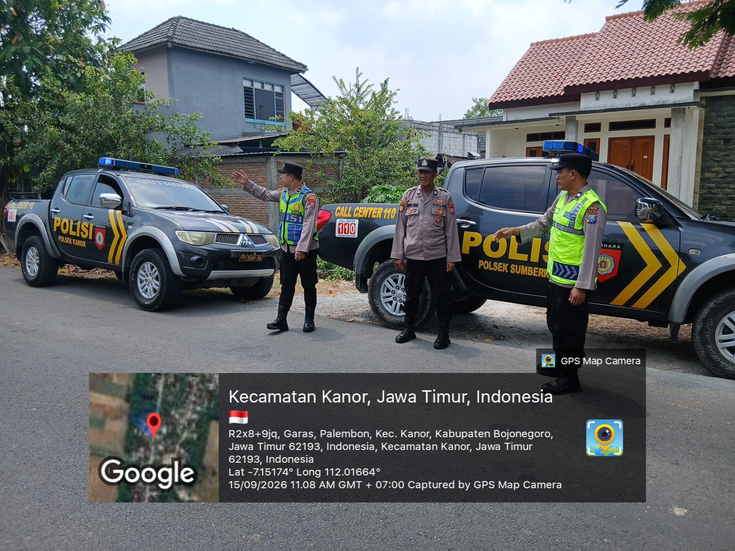 Polsek Kanor Laksanakan Patroli Bersinggungan Antisipasi Gangguan Kamtibmas