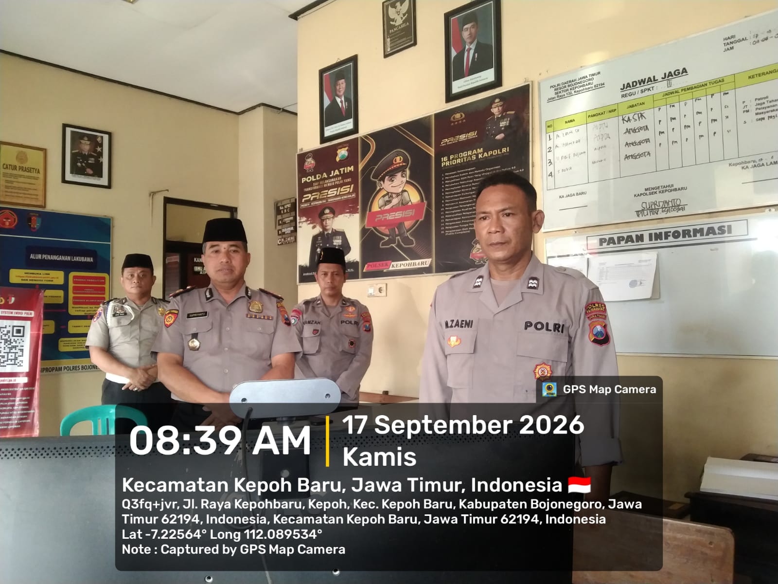 Anggota Polsek Kepohbaru Ikuti Zoom Meeting Pembinaan Rohani Dan Mental