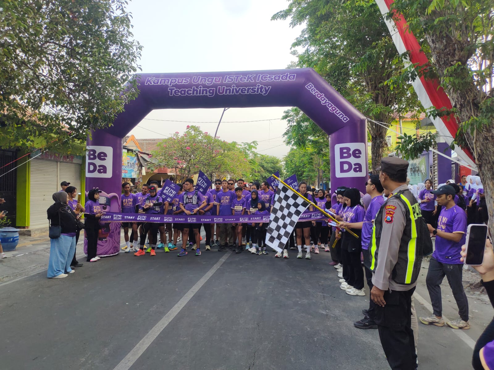 Fun Run I-Fest 2026 ICsada Berlangsung Meriah, Pengamanan Polsek Bojonegoro Kota Berjalan Lancar