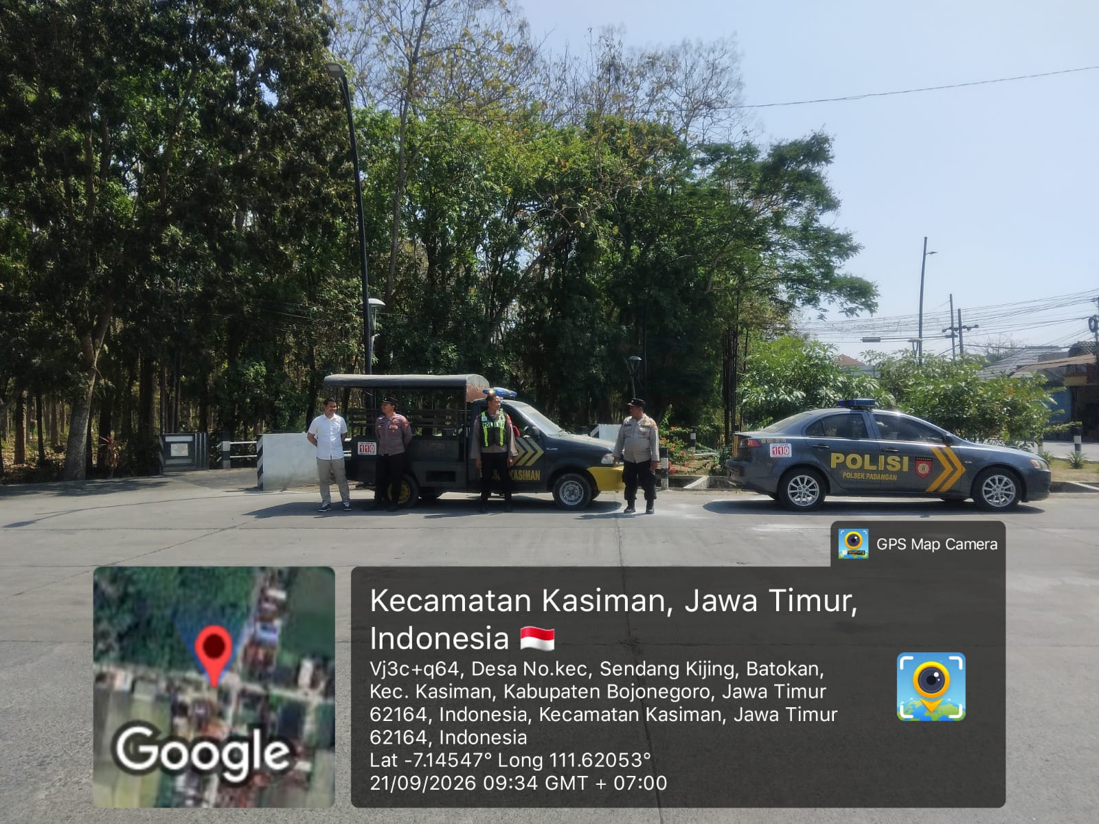 Polsek Padangan Patroli Bersinggungan, Jaga Situasi Kamtibmas Aman Kondusif