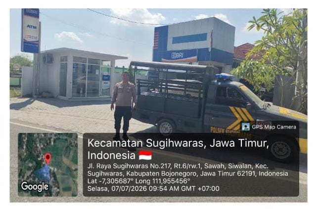 Patroli Sapa Siang Polsek Sugihwaras guna antisipasi gangguan Kamtibmas