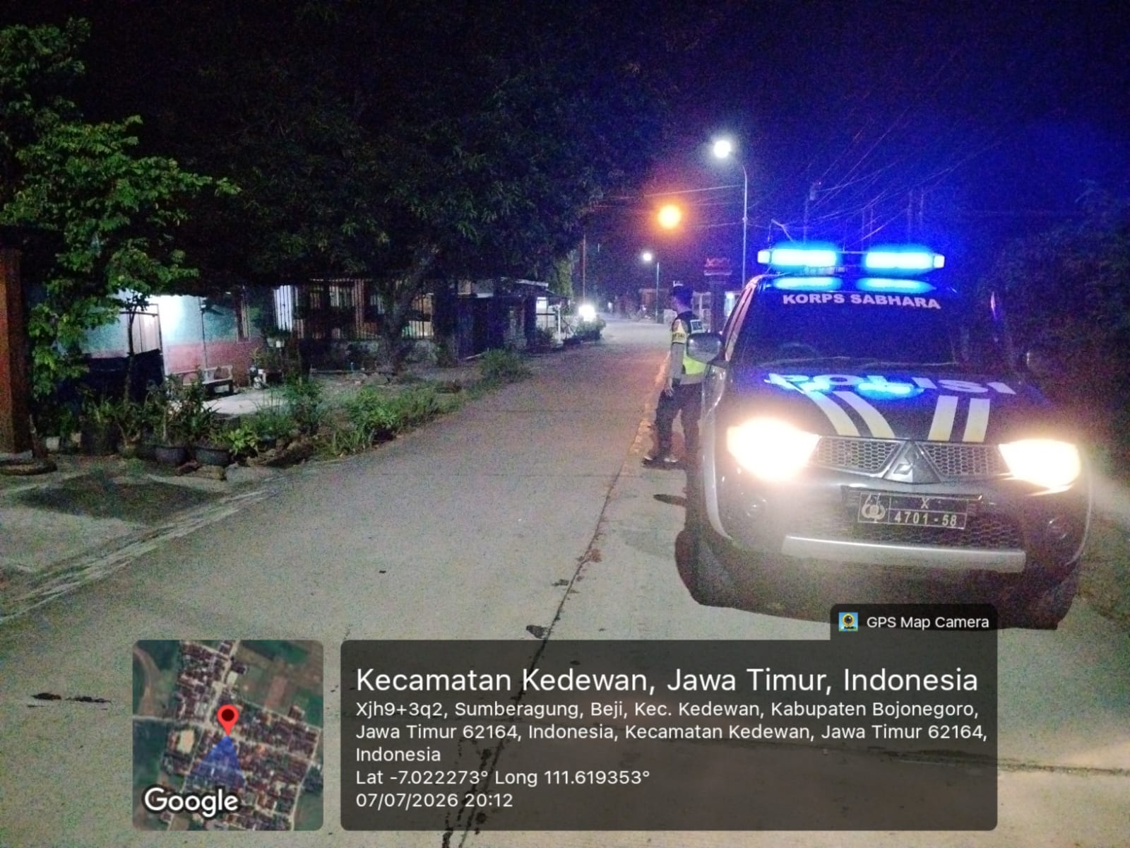 Tingkatkan Patroli Malam Hari, Personil Polsek Kedewan Jaga Kamtibmas Wilayahnya