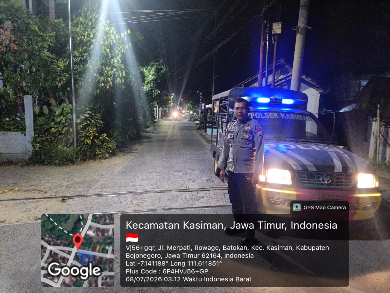 Polsek Kasiman Tingkatkan Patroli Malam Dan Dini Hari