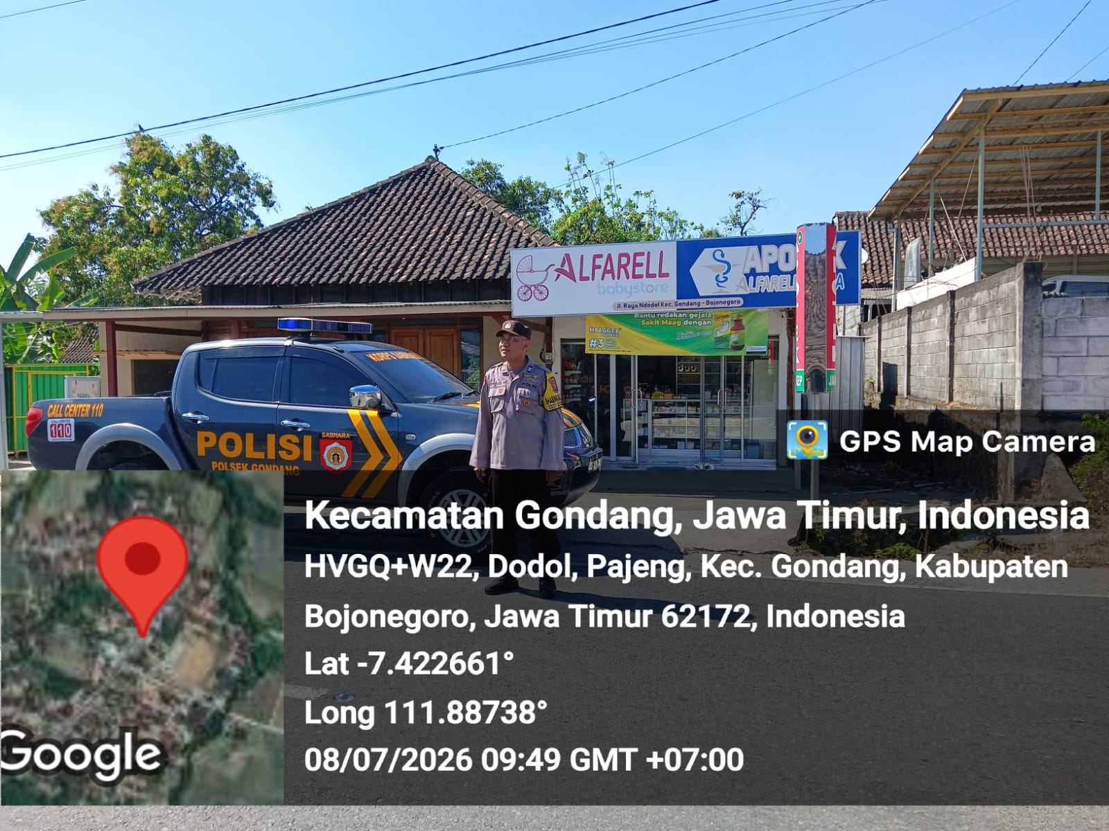 Antisipasi Gangguan Kamtibmas, Anggota Polsek Gondang Melaksanakan Patroli sapa siang Di Wilayah Kecamatan Gondang*