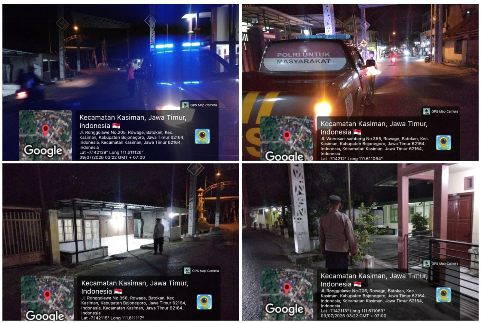 Anggota Polsek Kasiman Melaksanakan Patroli Sapa Fajar