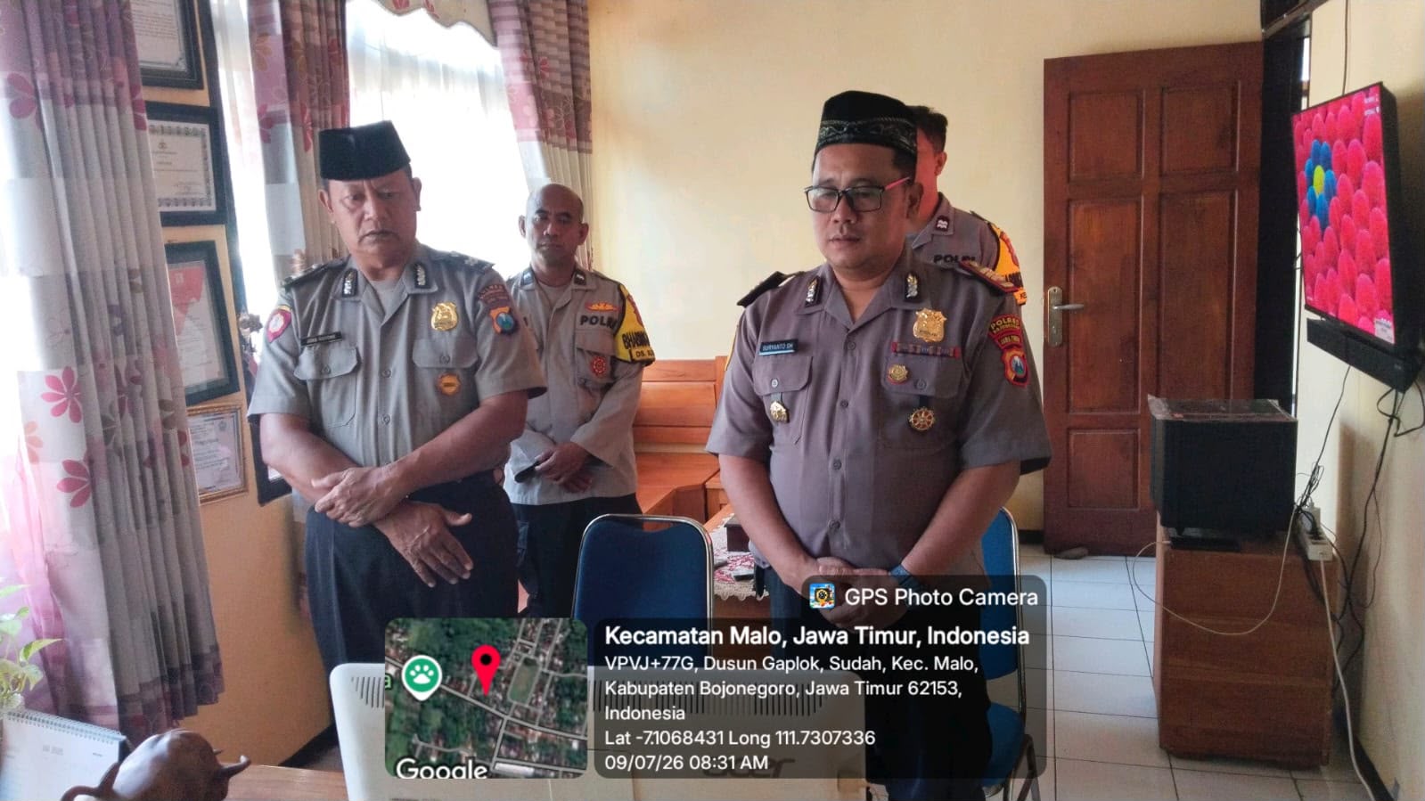 Melalui Zoom Binrohtal jajaran Polres, Polsek Malo Tingkatkan Keimanan Dan Ketaqwaan Personelnya