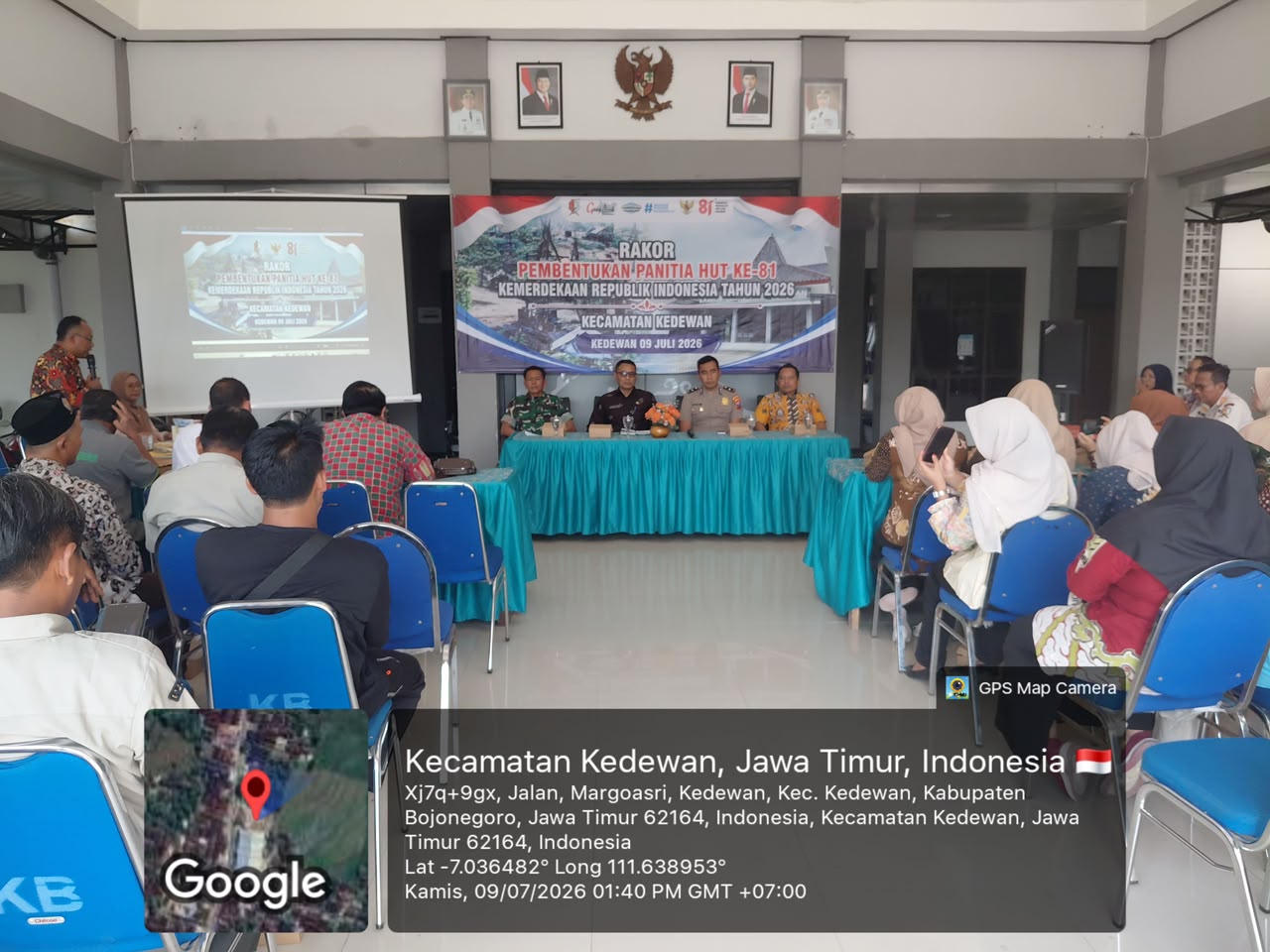 Kanit Samapta Hadiri Rakor Pembentukan Panitia HUT RI Ke-81 Tingkat Kecamatan Kedewan