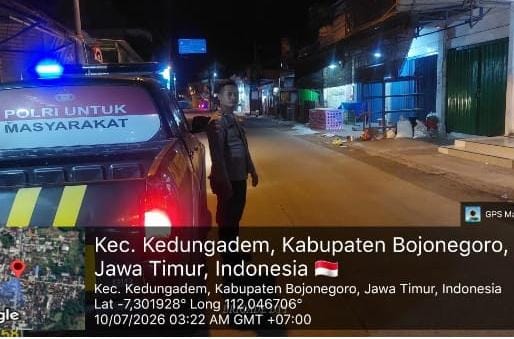 Antisipasi Perkelahian Antar Perguruan Silat dan Gangguan Kamtibmas Polsek Kedungadem laksanakan Patroli BirukanBojonegoro