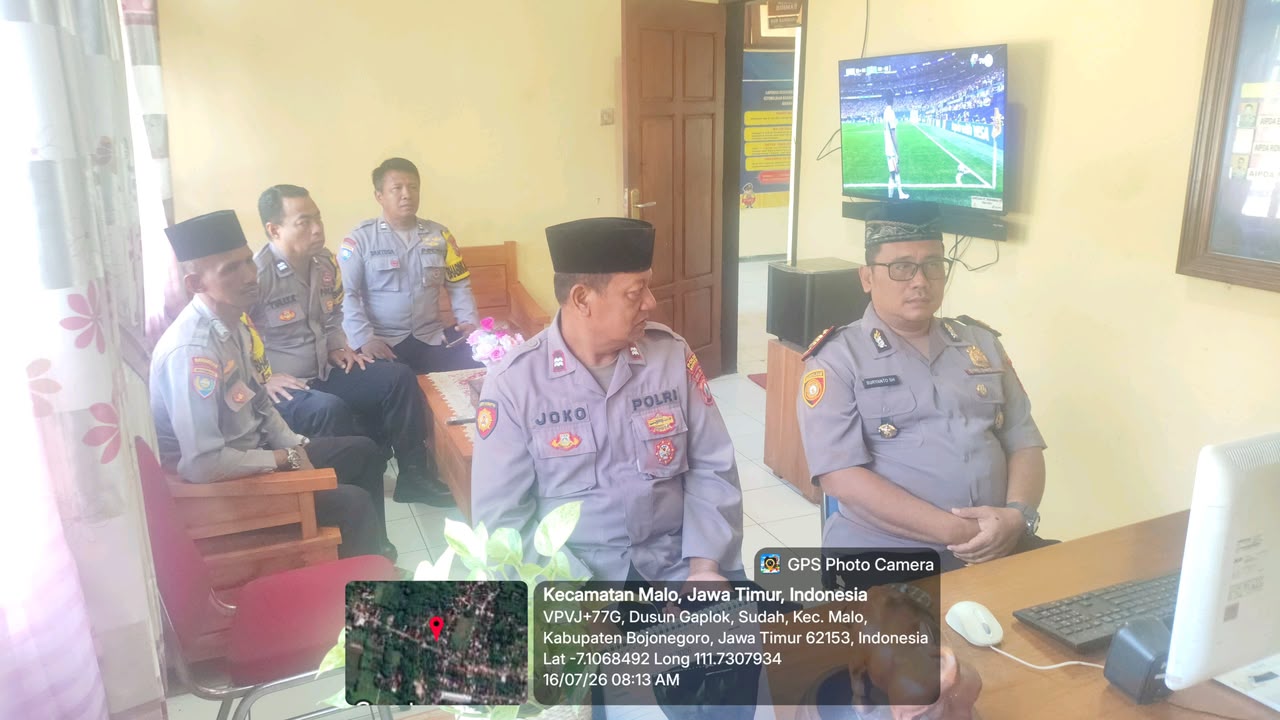 Melalui Zoom Binrohtal jajaran Polres, Polsek Malo Tingkatkan Keimanan Dan Ketaqwaan Personelnya