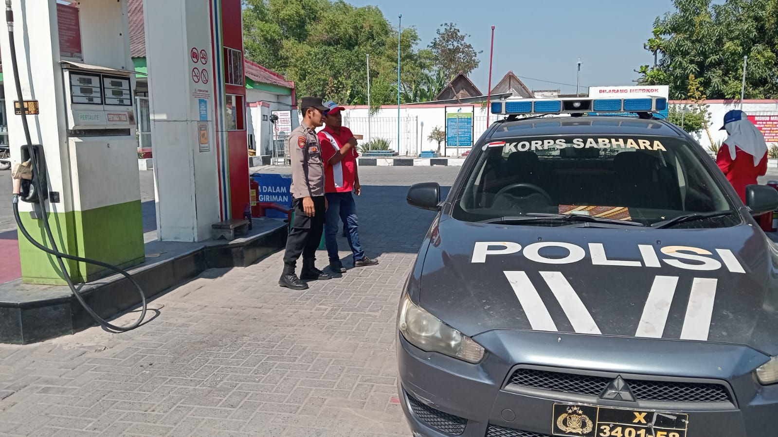 Polsek Padangan Gelar Patroli Siang di SPBU, Cegah Aksi Kriminalitas