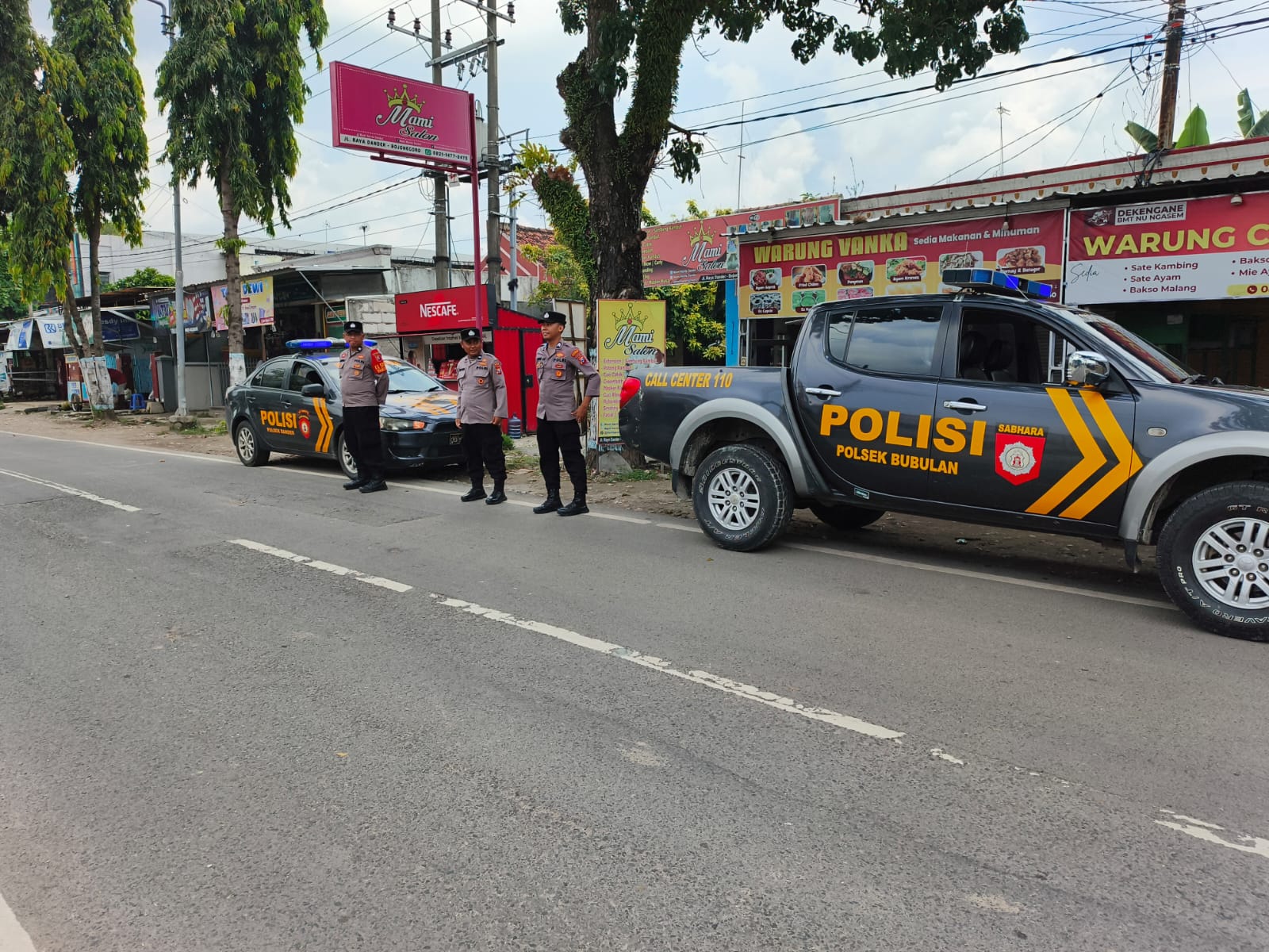 Ciptakan Harkamtibmas Yang Aman Kondusif Polsek Bubulan Tingkatkan Patroli Bersinggungan