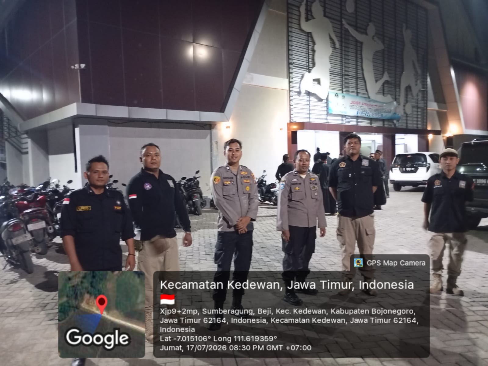 Polsek Kedewan Amankan Tasyakuran Warga Baru PSHT Ranting Kedewan di GOR Desa Beji