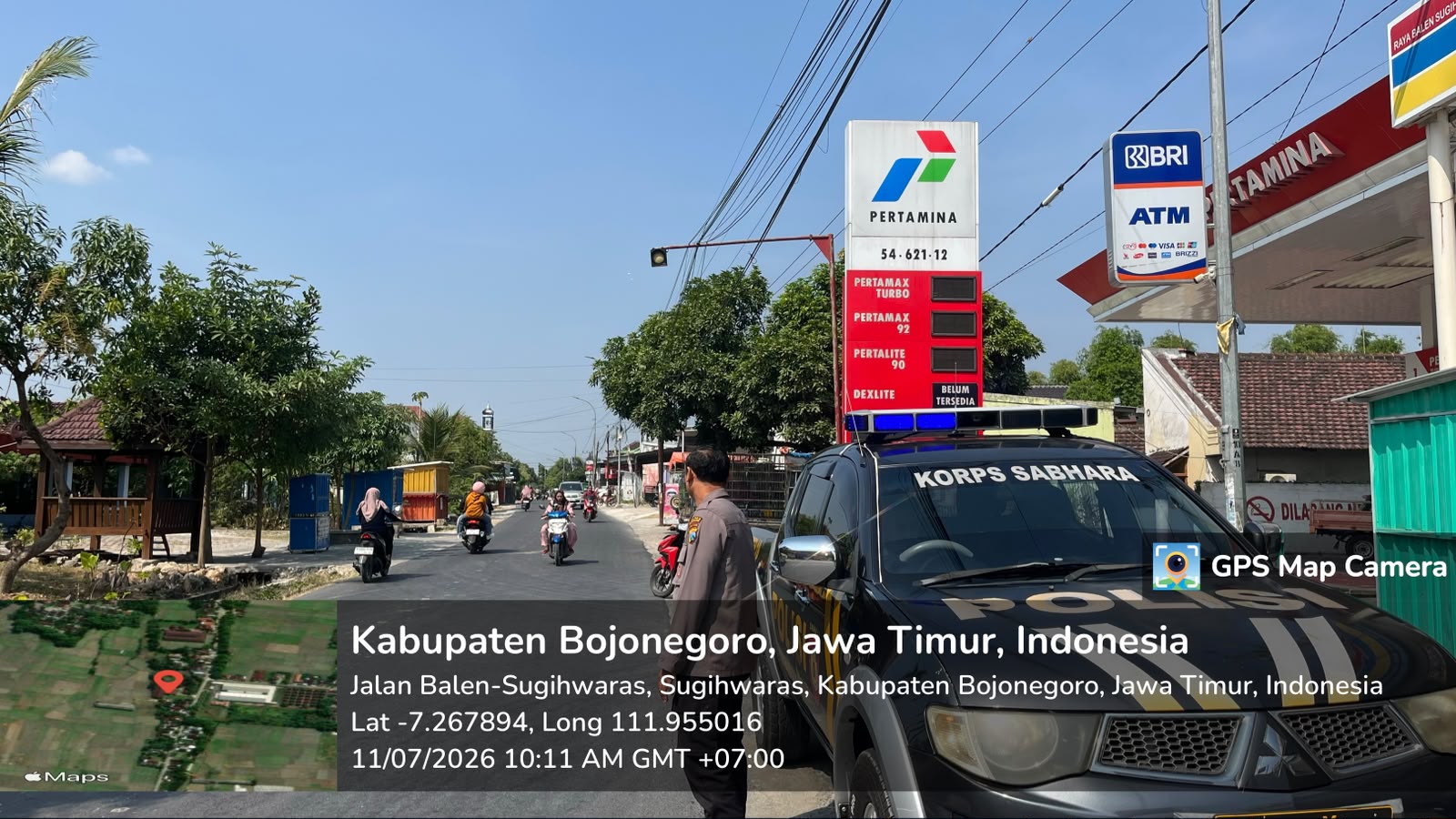 Patroli Sapa Siang Polsek Sugihwaras guna antisipasi gangguan Kamtibmas