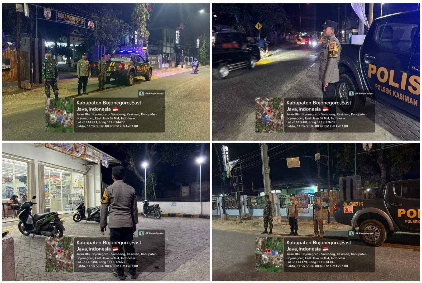 Polsek Kasiman Gelar Patroli KRYD Untuk Jaga Kondusifitas Kamtibmas Saat Malam Minggu