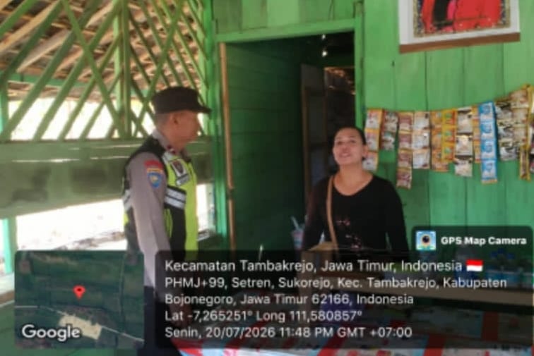 Antisipasi Tindak Kejahatan 3C, Polsek Tambakrejo Laksanakan Patroli Dialogis Siang Hari Di Warung Kopi