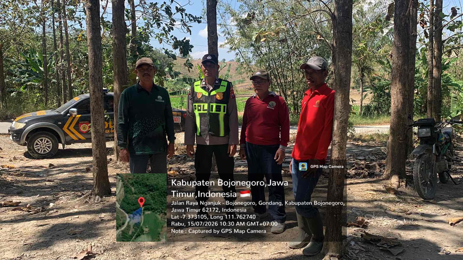Anggota Polsek Gondang Giat patroli Dialogis dengan anggota perhutani
