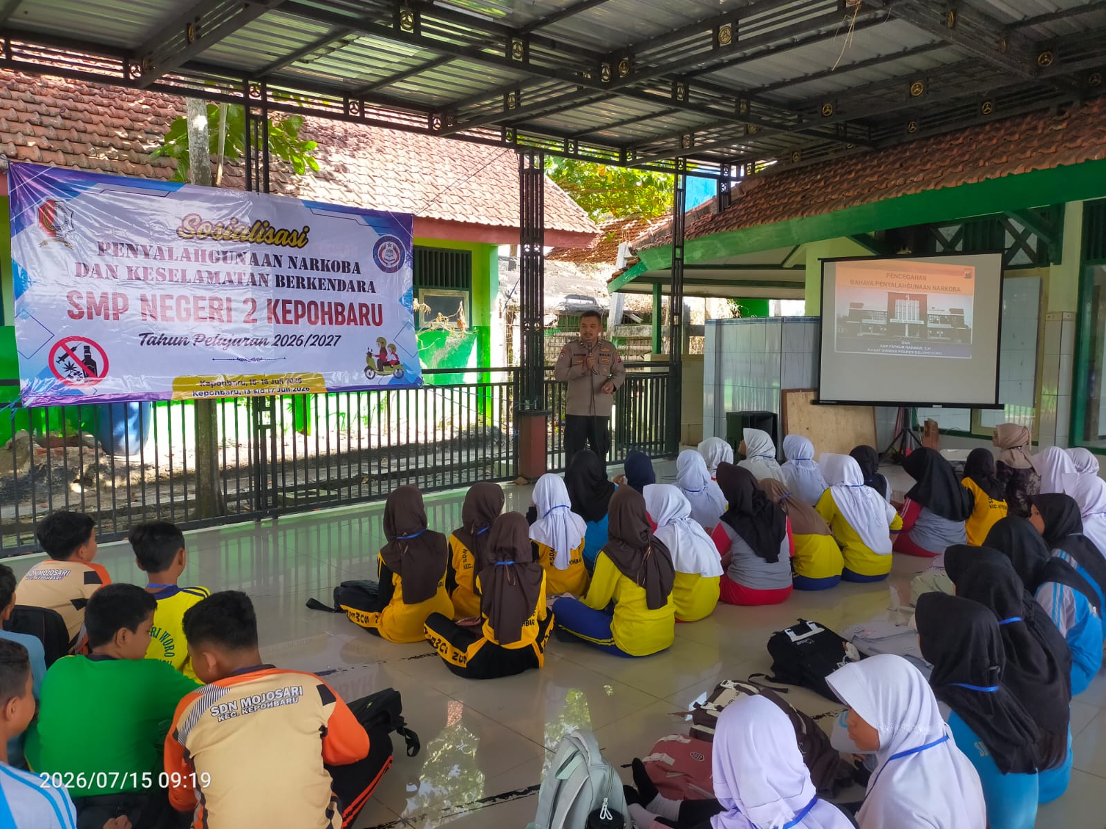 Dukung MPLS, Polsek Kepohbaru Berikan Penyuluhan Bahaya Narkoba dan Kenakalan Remaja