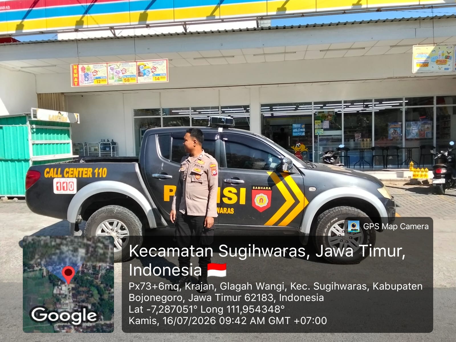 Patroli Sapa Siang Polsek Sugihwaras guna antisipasi gangguan Kamtibmas