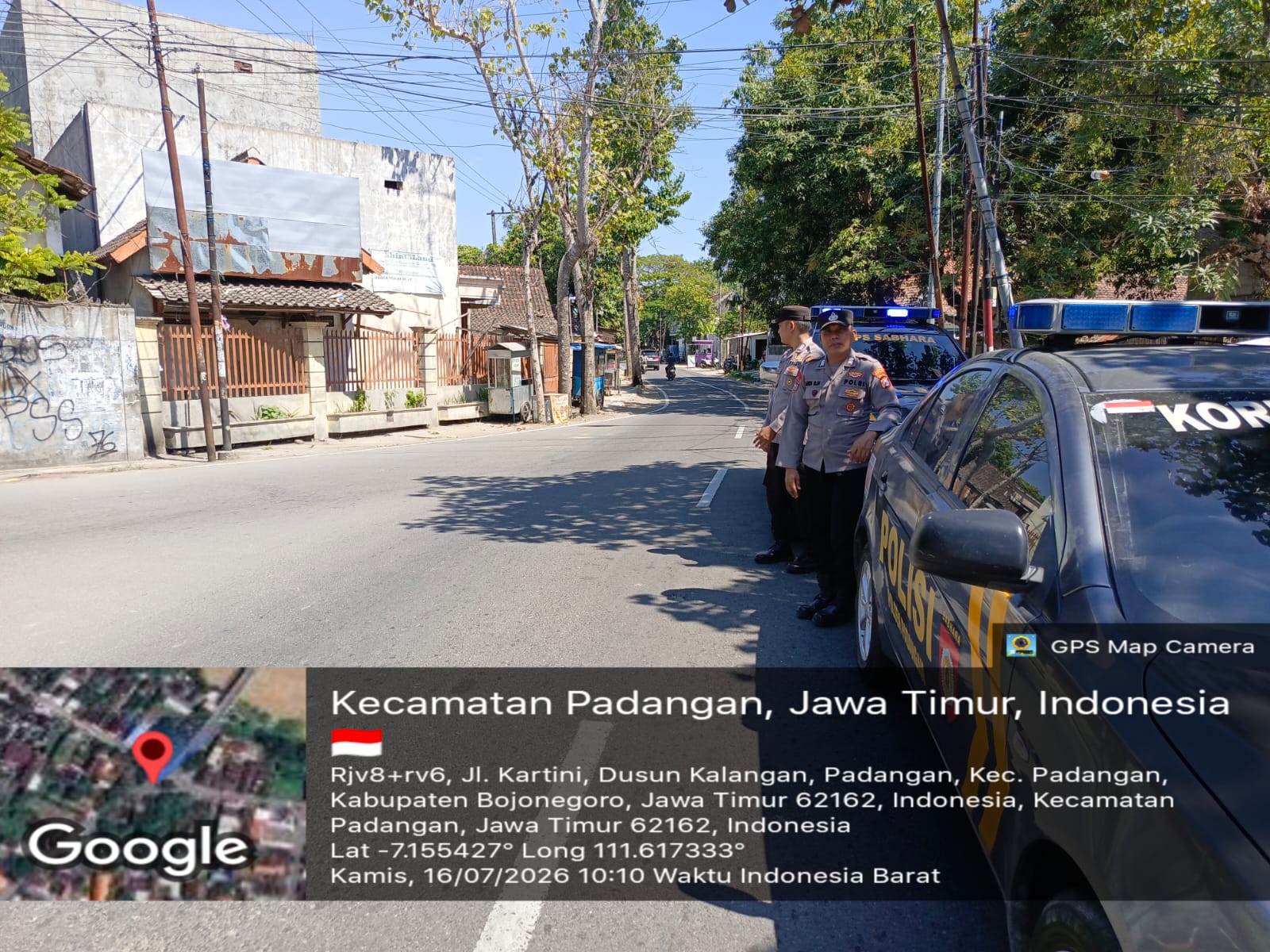Polsek Kasiman Melaksanakan Patroli Bersinggungan Dengan Polsek Padangan