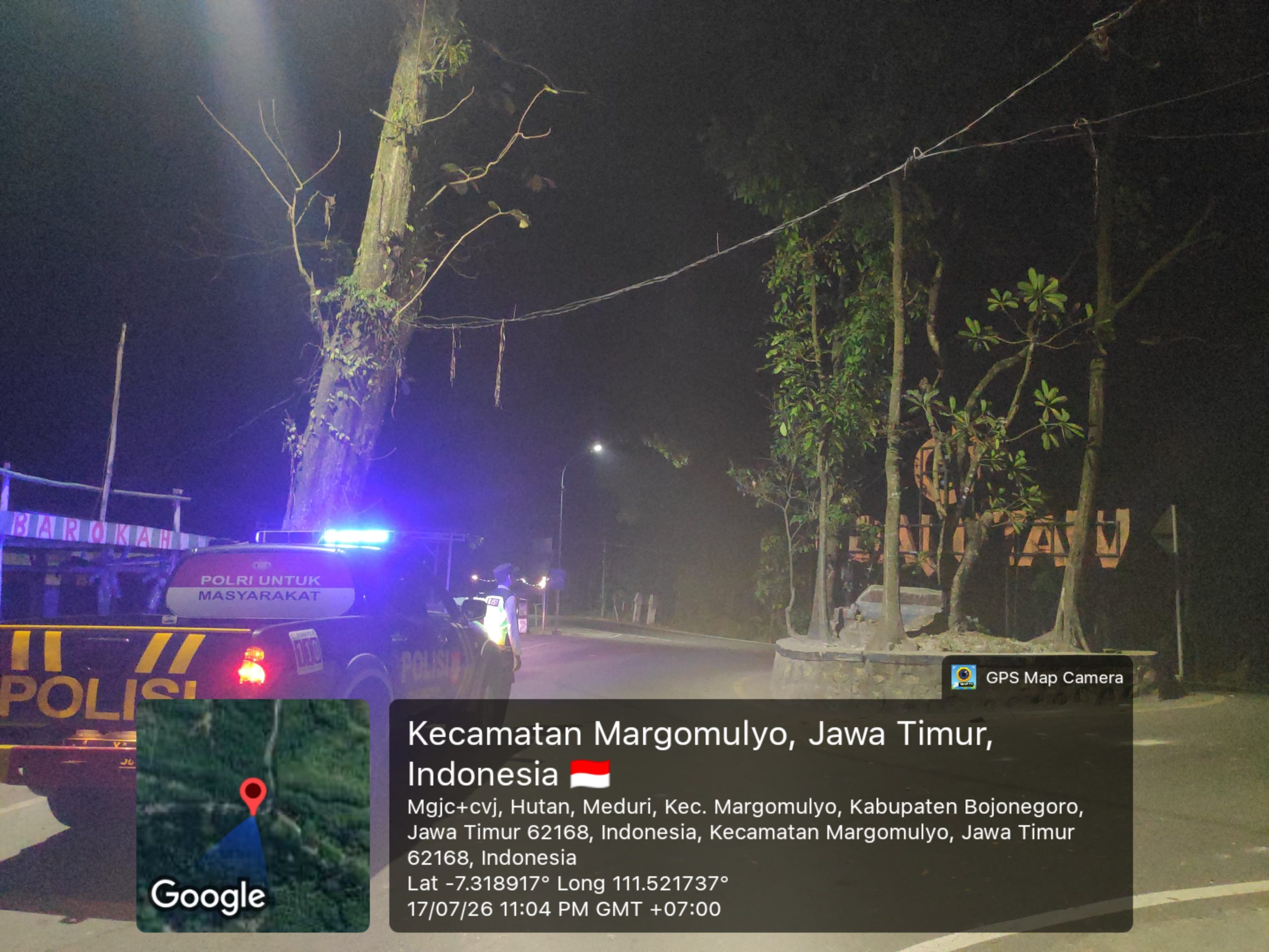Polsek Margomulyo Melaksanakan Giat Sapa Malam Guna Antisipasi Kriminalitas