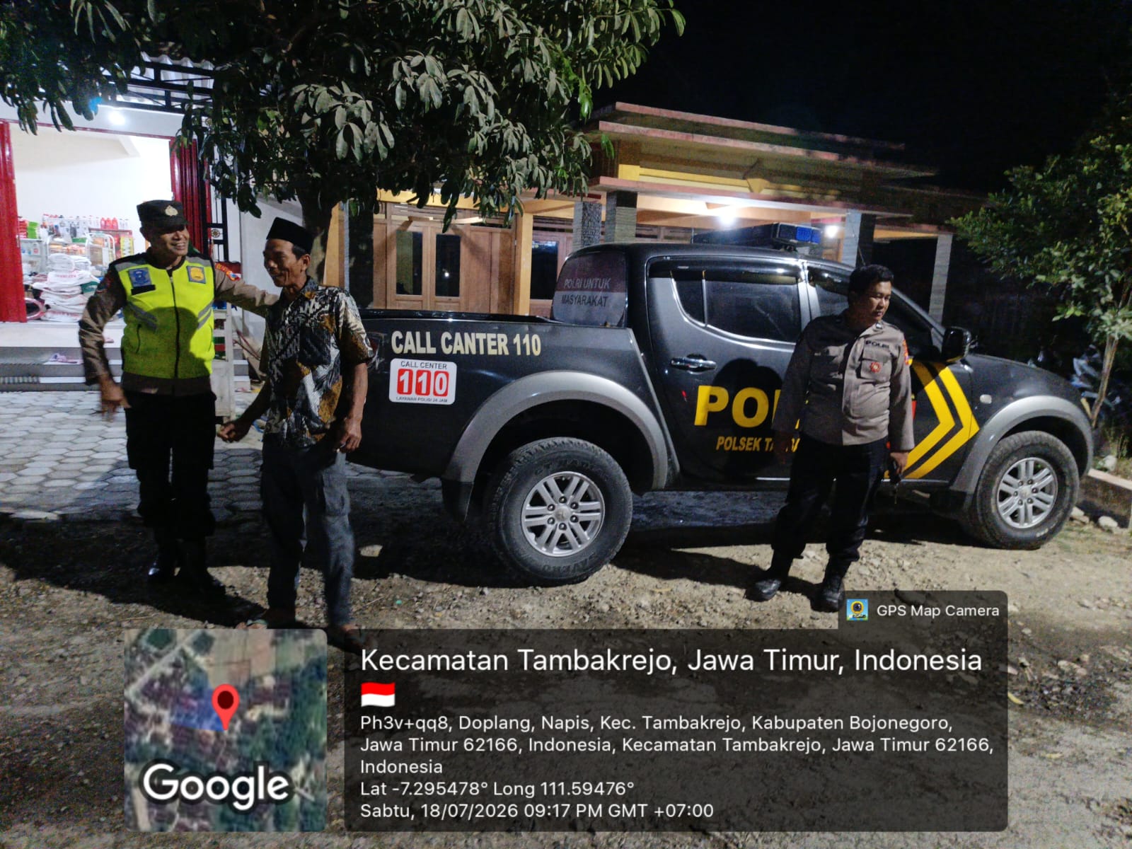 Intensifkan patroli di Malam Hari, Polsek Tambakrejo Tingkatkan Patroli langit biru pada Jam Rawan
