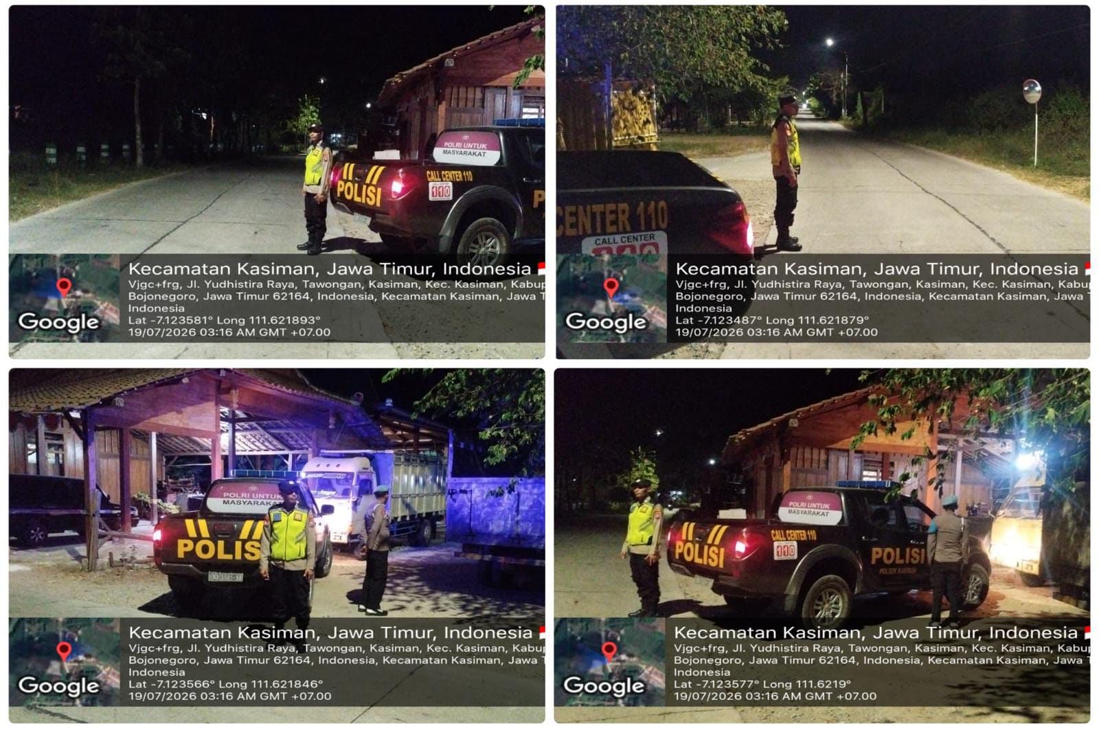 Polsek Kasiman Tingkatkan Patroli Malam Minggu Dan Dini Hari