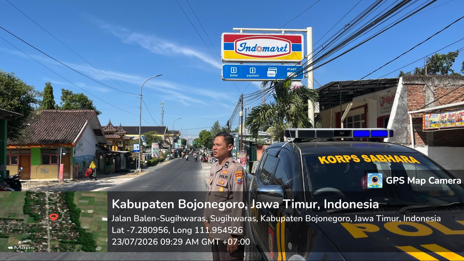 Patroli Sapa Siang Polsek Sugihwaras guna antisipasi gangguan Kamtibmas