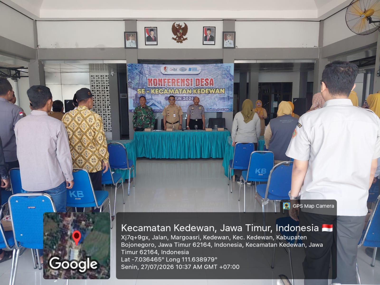 Hadiri Konferensi Desa Se Kecamatan Kedewan Kapolsek Ajak Jaga Harkamtibmas