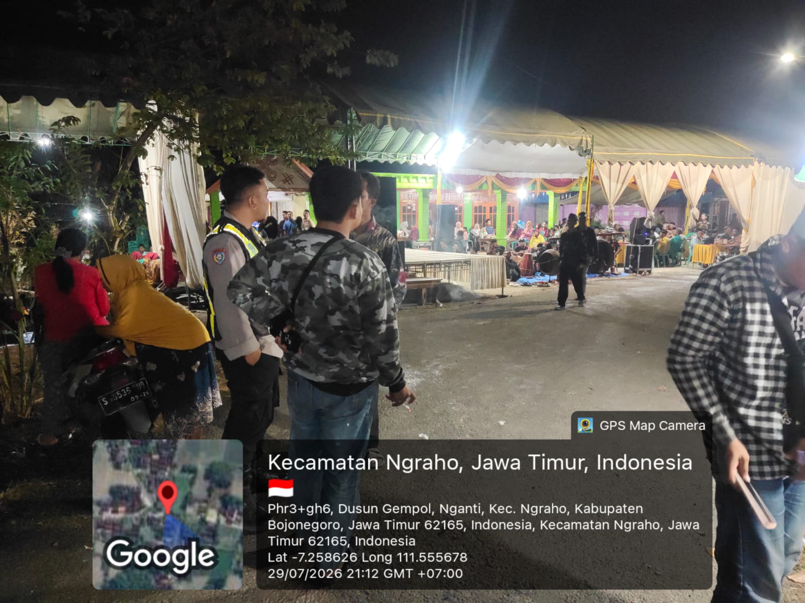 Wujudkan Kamtibmas Yang Kondusif, Polsek Ngraho Polres Bojonegoro Amankan Giat Masyarakat