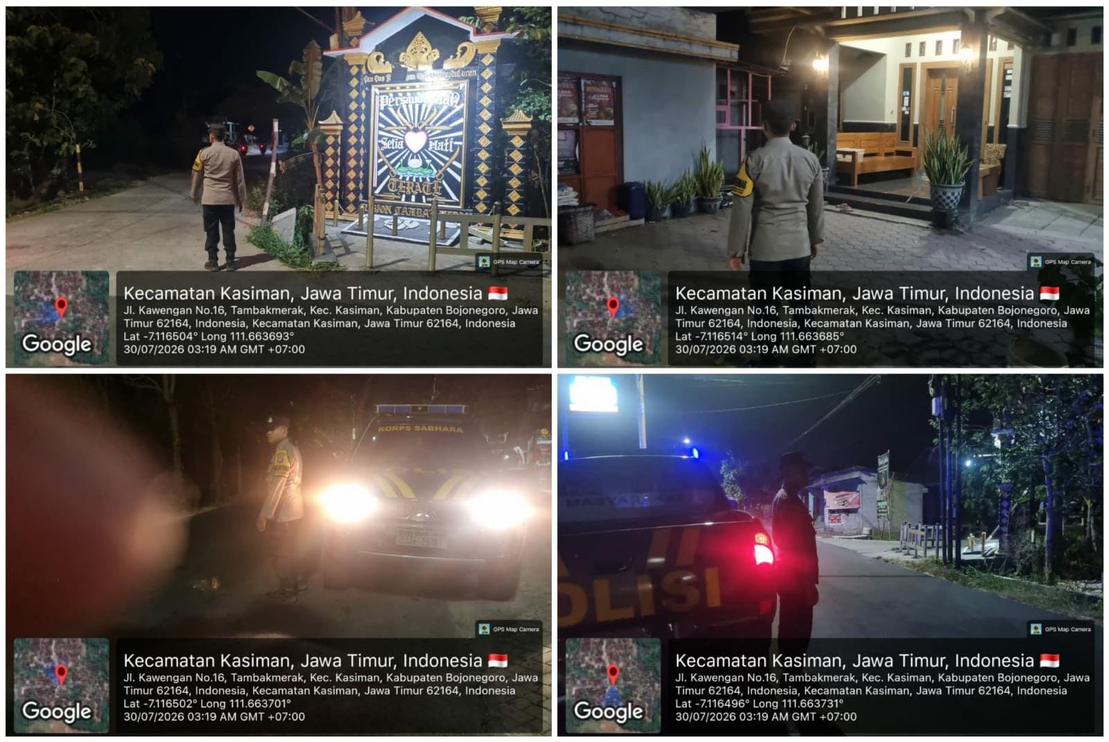 Anggota Polsek Kasiman Melaksanakan Patroli Sapa Fajar