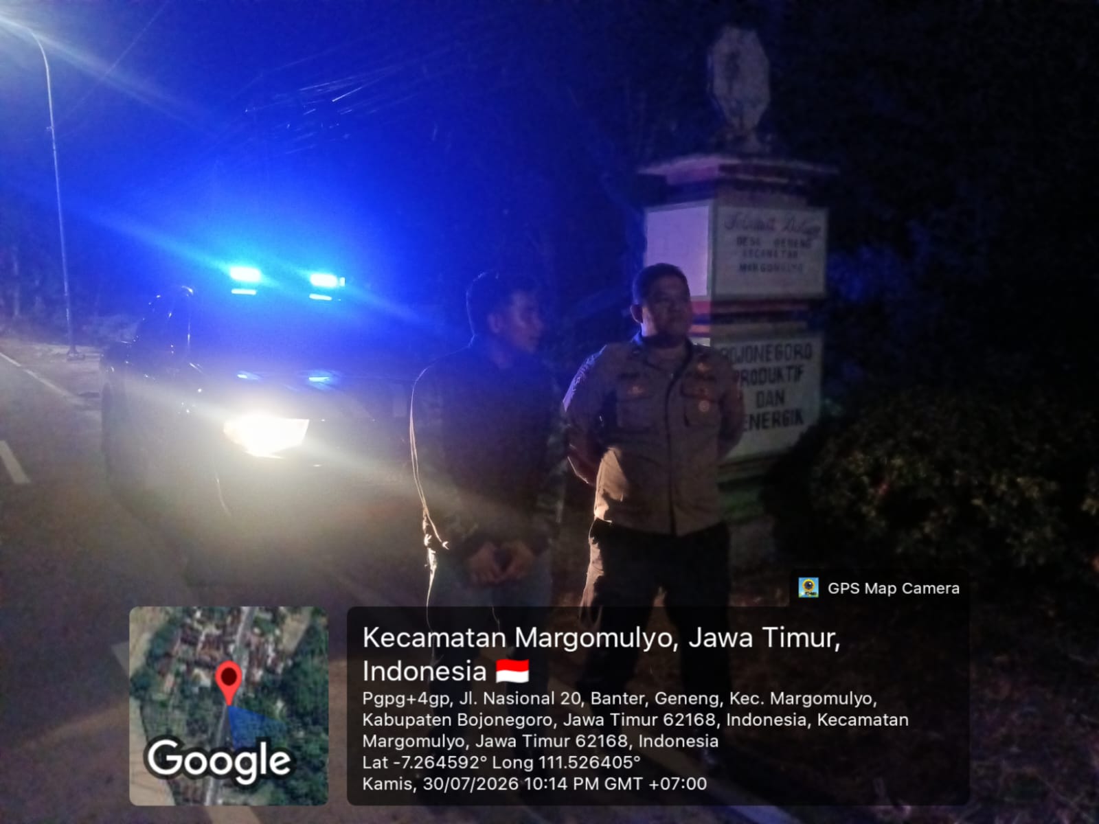 Polsek Margomulyo Melaksanakan Giat Sapa Malam Guna Antisipasi Kriminalitas