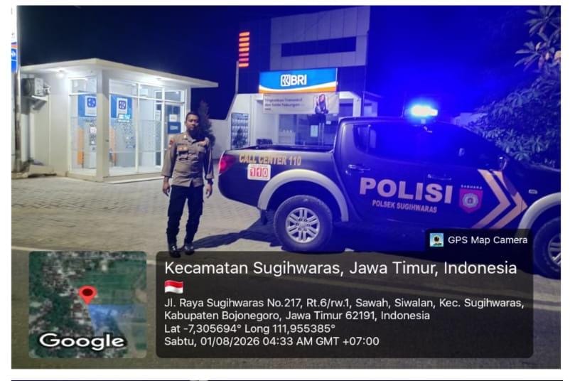 Polsek Sugihwaras Gelar Patroli Sapa Fajar Jaga Keamanan dan Ketertiban Masyarakat
