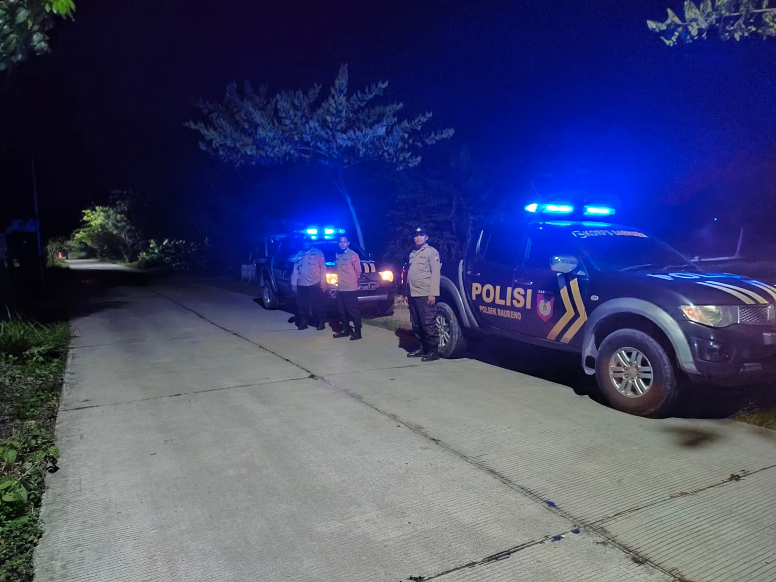 Antisipasi Kriminalitas,Polsek Kepohbaru Laksanakan Patroli Bersinggungan