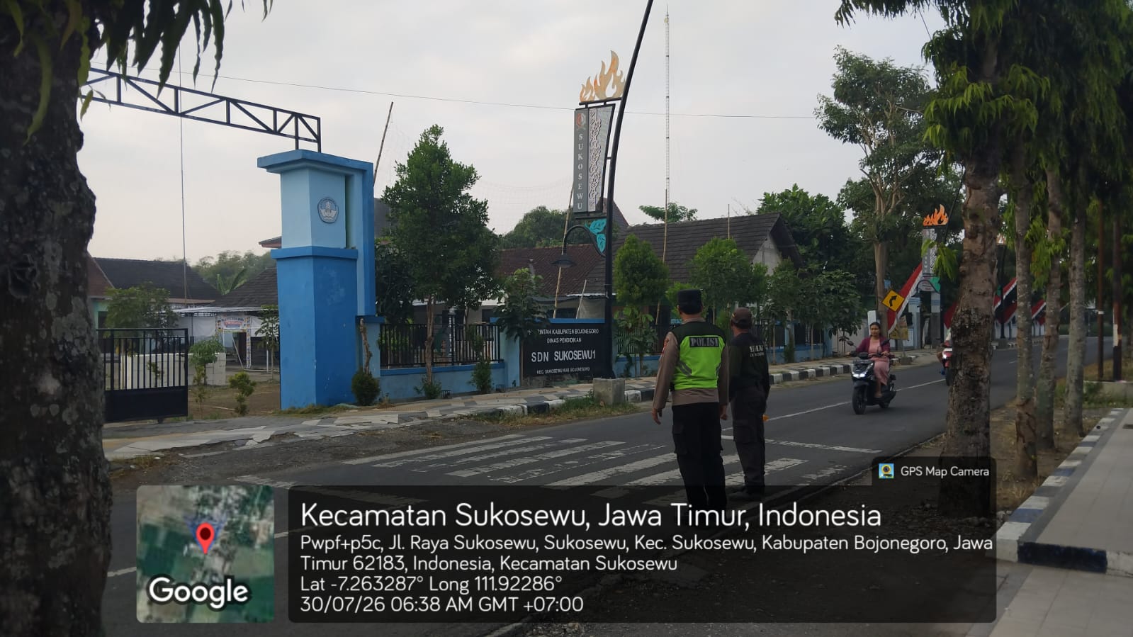 Piket jaga polsek Sukosewu laksanakan sapa pagi