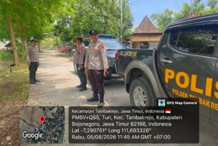 Patroli Bersinggungan Gelar Patroli sampai diperbatasan Polsek Tambakrejo laksanakan giat patroli bersinggungan