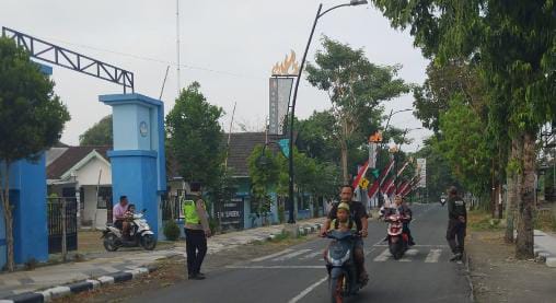 Piket jaga polsek Sukosewu laksanakan sapa pagi