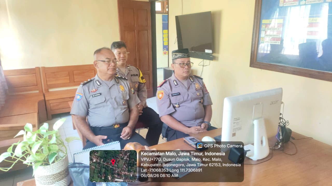 Melalui Zoom Binrohtal jajaran Polres, Polsek Malo Tingkatkan Keimanan Dan Ketaqwaan Personelnya
