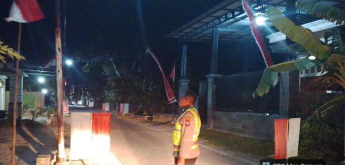 Piket jaga Polsek Sukosewu laksanakan Patroli Malam